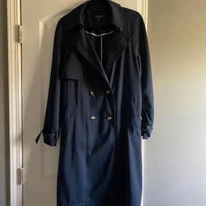 Topshop Navy Coat with Belt